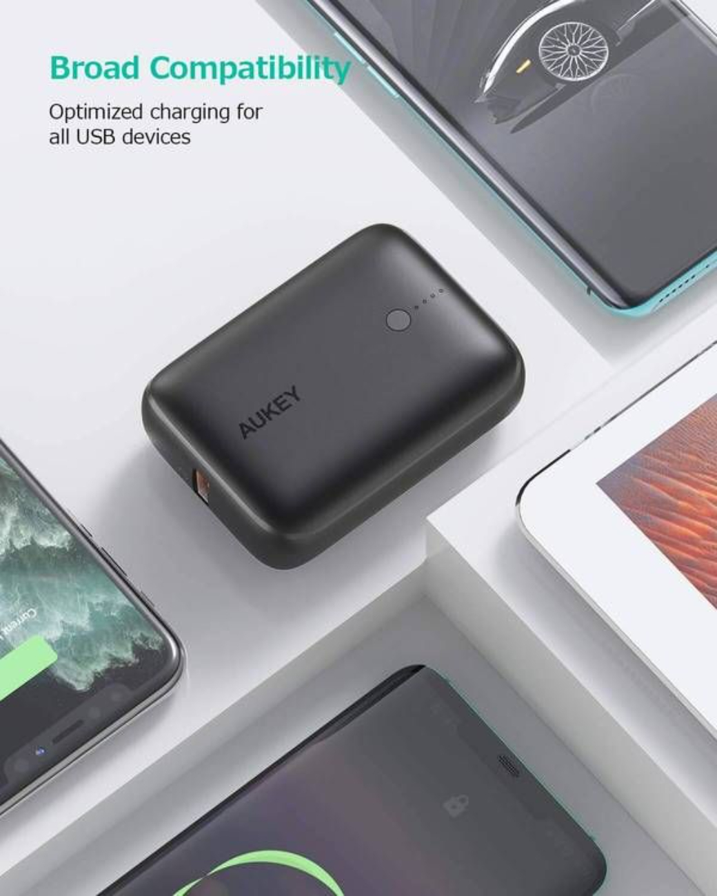 AUKEY PB-N83s Basic Mini 10000 mAh 20W Ultra Compact Power Bank - Black ...
