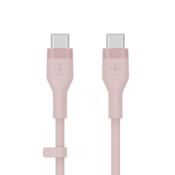 Belkin BoostCharge Flex Silicone Cable 60W (CAB009bt1MPK) สายชาร์จ USB-C to C (1 เมตร) – Pink