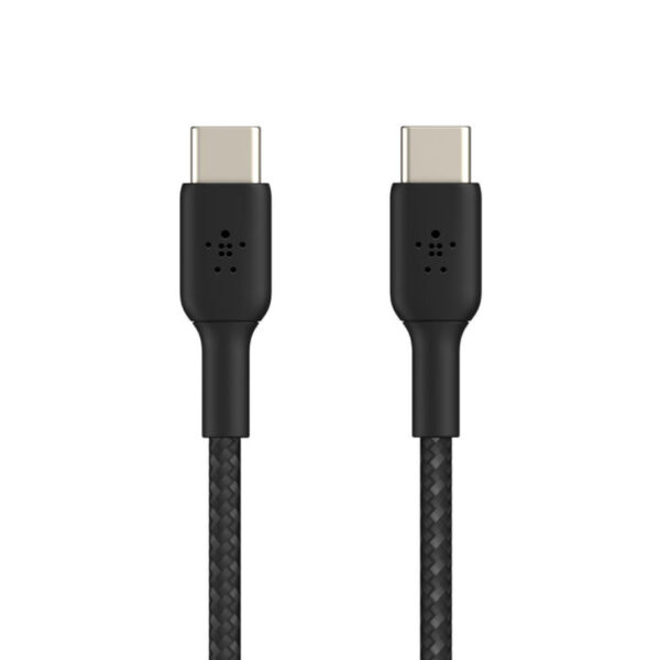 Belkin BOOST↑CHARGE™ Braided Cable 60W (CAB004bt1MBK) สายชาร์จ USB-C to C (1 เมตร) – Black