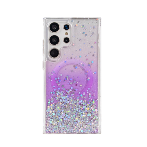 Gizmo Candy Glitter with MagSafe Case เคส Samsung Galaxy S24 Ultra - Purple