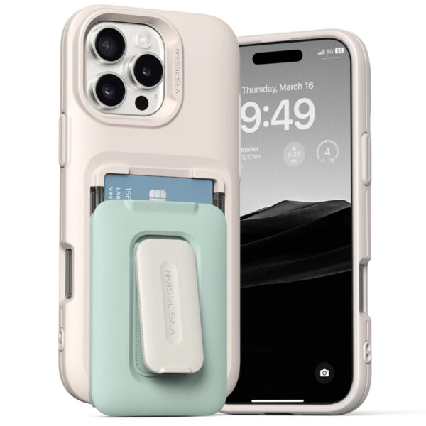(สินค้าพร้อมส่ง) VRS D-Wallet Orb Case เคส iPhone 16 Pro Max - Marine Green