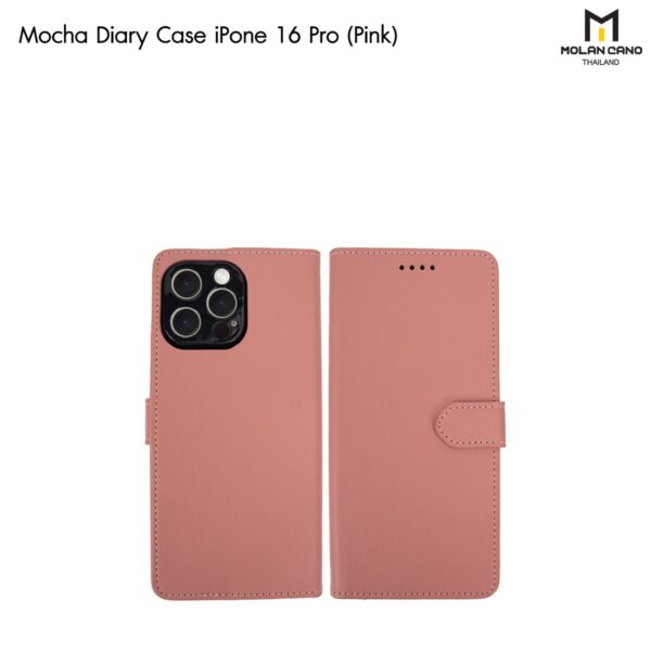 MOLAN CANO Mocha Diary Case เคส iPhone 16 Pro - Pink  [Pre-Order]