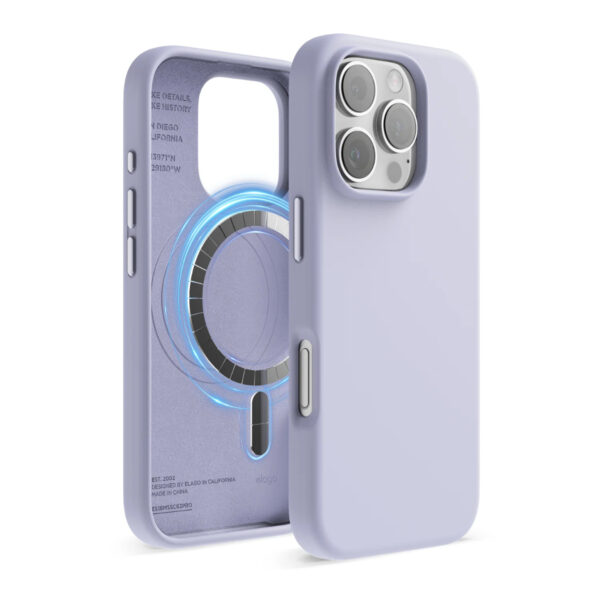 Elago Magnetic Silicone Case เคส iPhone 16 Pro - Purple