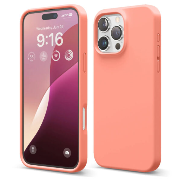 Elago Liquid Silicone Case เคส iPhone 16 Pro Max - Pomelo