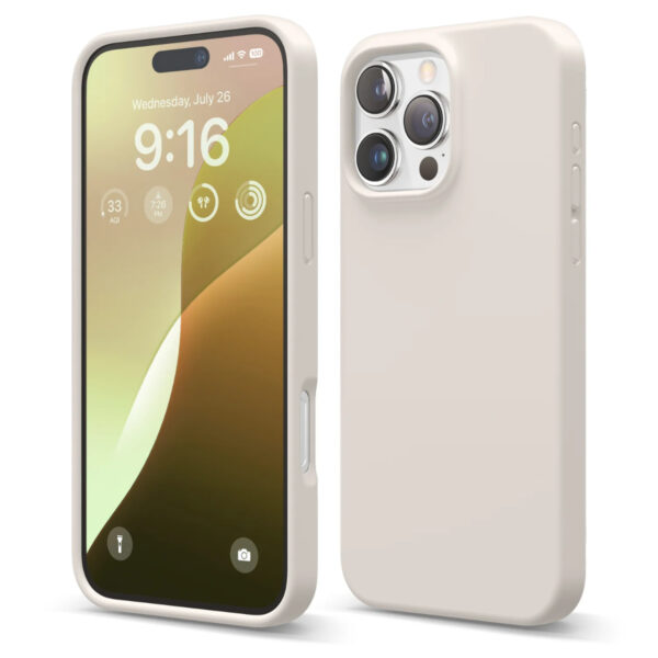 Elago Liquid Silicone Case เคส iPhone 16 Pro Max - Stone
