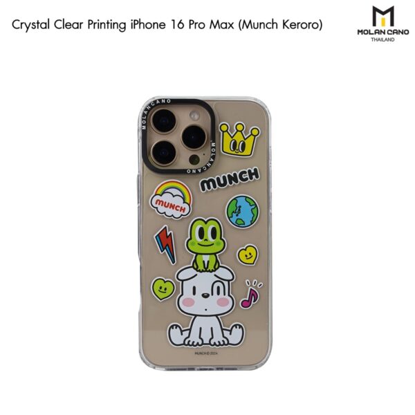 MOLAN CANO Crystal Clear Printing Case เคส iPhone 16 Pro Max - Munch Keroro