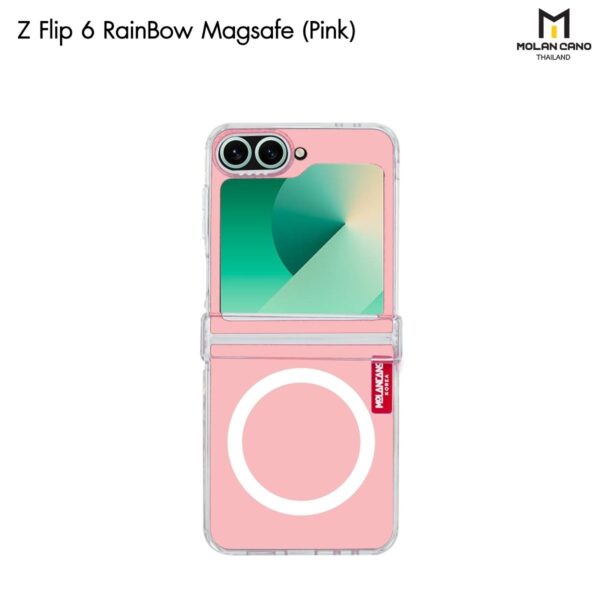 Molan Cano Rainbow Magsafe Case เคส Samsung Galaxy Z Flip 6 - Pink