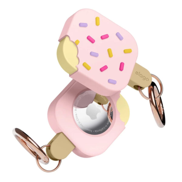 Elago Ice Cream Case for AirTag Case with Keychain เคส AirTags - Lovely Pink