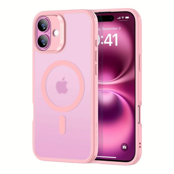 ESR Classic Hybrid Case (HaloLock) เคส iPhone 16 – Frosted Pink