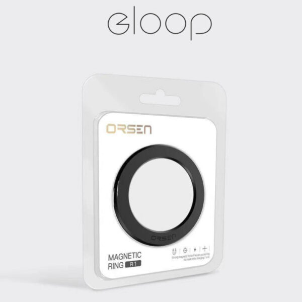 Eloop Orsen Magnetic Ring แหวนแม่เหล็ก - Black