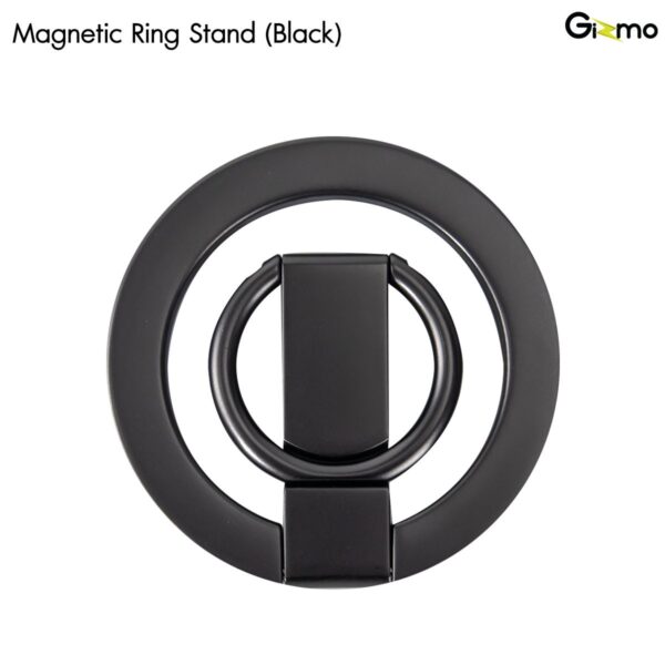 Gizmo Magnetic Phone Ring Holder Foldable - Black