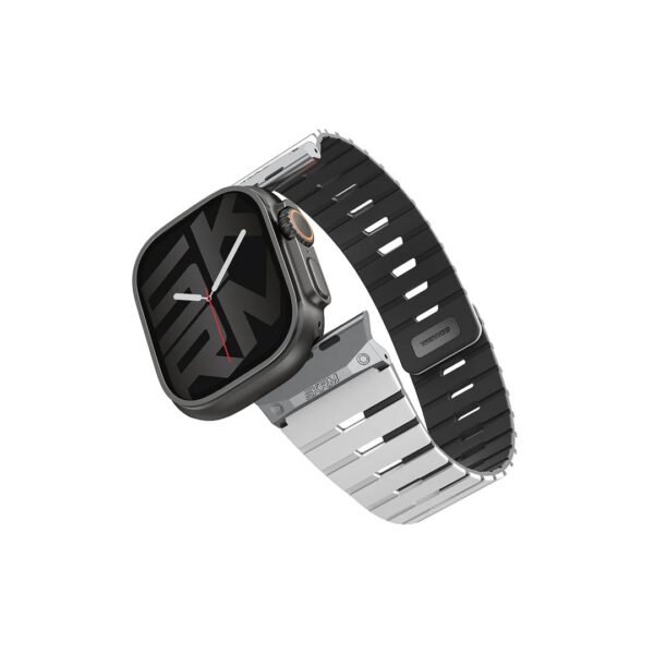 SKINARMA Gemini สายสำหรับ Apple Watch Series 6/7/8/9/10/Ultra (42/44/45/46/49 MM) - Chalk Black