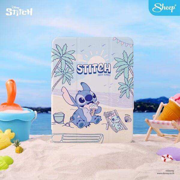 Sheep Trifold Disney Stitch Collection Case เคส iPad 10.2 Gen7/8/9 - Stitch Beach