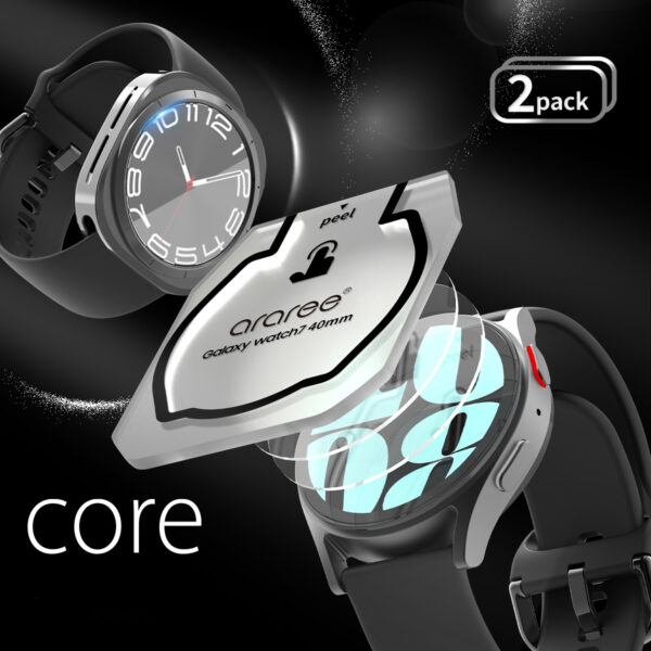 Araree Cover ฟิล์มกระจกกันรอย Galaxy Watch 8 (44 mm.)  2 Pack [Pre-Order]