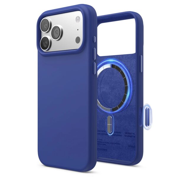 Elago Magnetic Silicone Case (Camera Control Key Included) เคส iPhone 17 Pro Max - Cobalt Blue [Pre-Order]