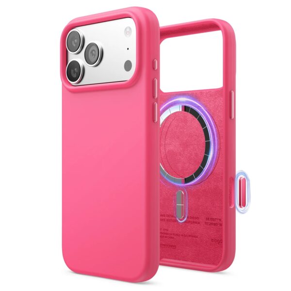 Elago Magnetic Silicone Case (Camera Control Key Included) เคส iPhone 17 Pro Max - Ice Red [Pre-Order]