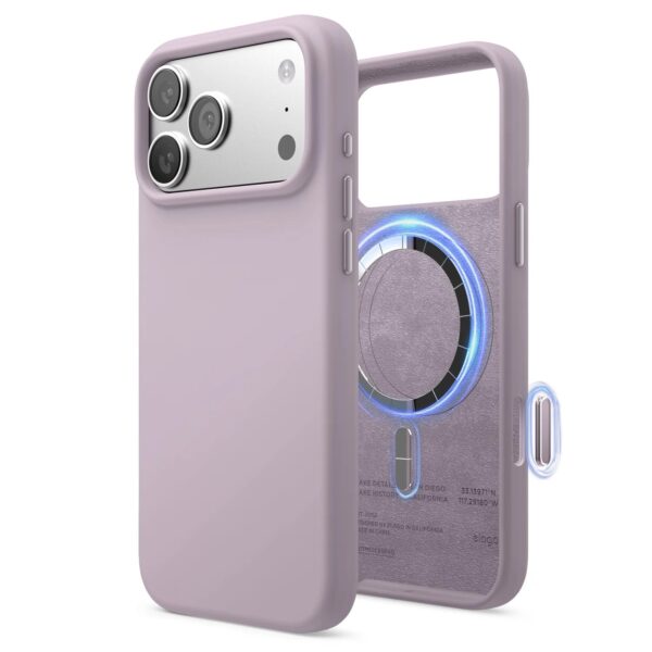 Elago Magnetic Silicone Case (Camera Control Key Included) เคส iPhone 17 Pro Max - Soft Purple [Pre-Order]