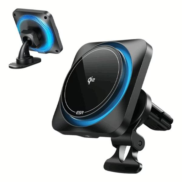 ESR Qi2 Wireless Car Charger with CryoBoost (HaloLock) แท่นชาร์จไร้สายในรถ –  Frosted Onyx