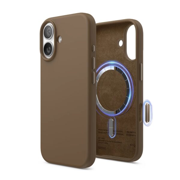 Elago Magnetic Silicone Case (Camera Control Key Included) เคส iPhone 17 - Brown [Pre-Order]