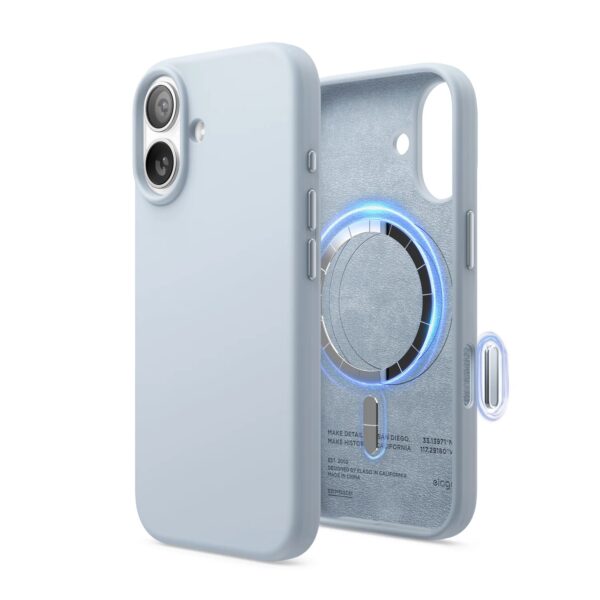 Elago Magnetic Silicone Case (Camera Control Key Included) เคส iPhone 17 - Light Blue [Pre-Order]