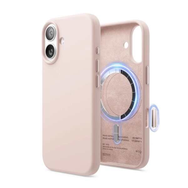 Elago Magnetic Silicone Case (Camera Control Key Included) เคส iPhone 17 - Light Pink [Pre-Order]