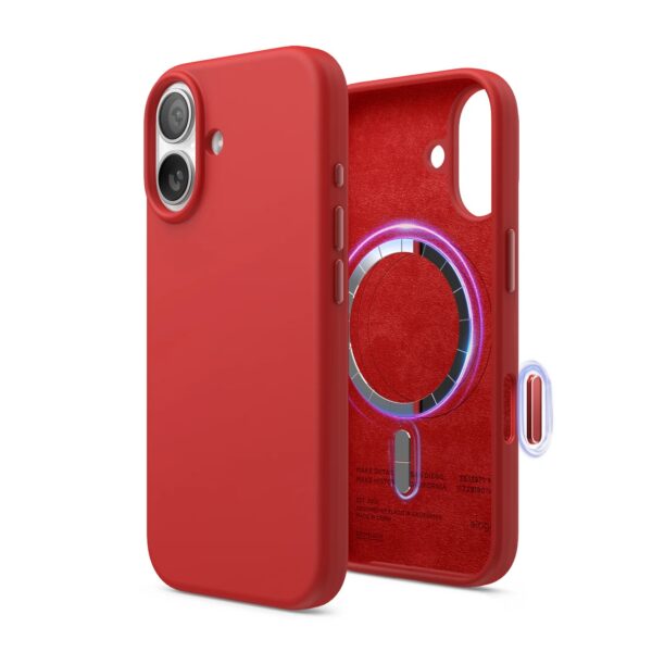 Elago Magnetic Silicone Case (Camera Control Key Included) เคส iPhone 17 - Red [Pre-Order]