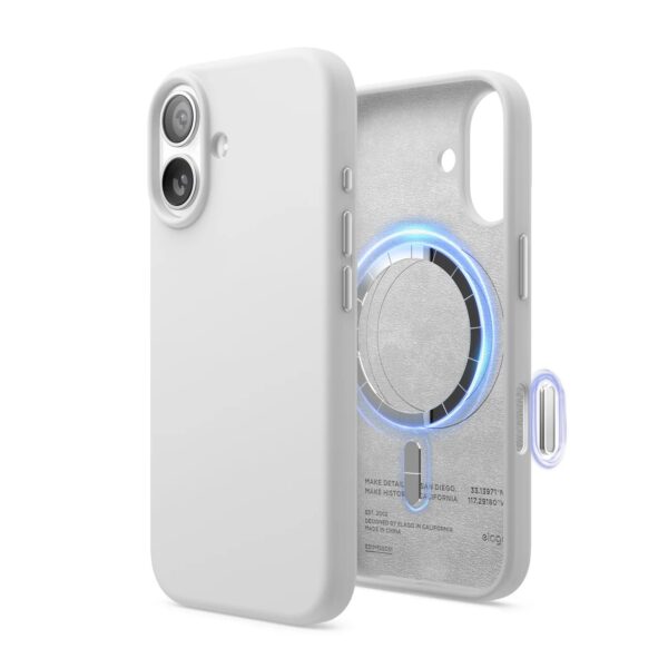 Elago Magnetic Silicone Case (Camera Control Key Included) เคส iPhone 17 - White [Pre-Order]