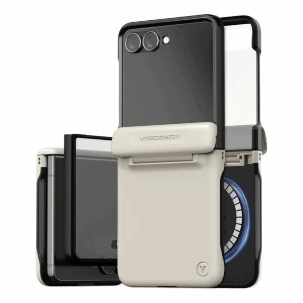 VRS Terra Guard Modern Halo Case เคส Samsung Galaxy Z Flip 7 - Cream [Pre-Order]