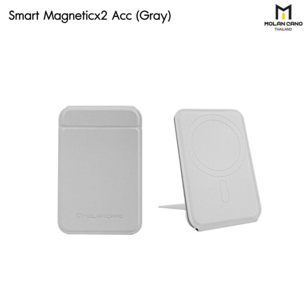 Molan Cano Magnetic Pocket Tripod Stand ขาตั้ง Smartphone พร้อมช่องเก็บบัตร - Gray