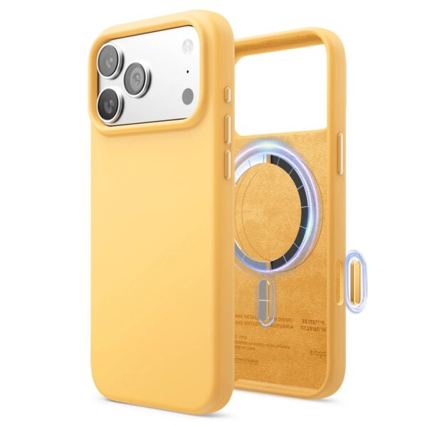 Elago Magnetic Silicone Case (Camera Control Key Included) เคส iPhone 17 Pro Max - Sunshine [Pre-Order]