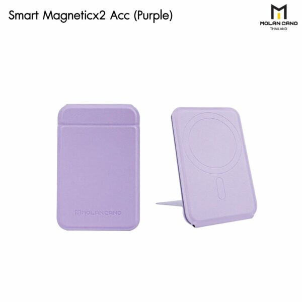 Molan Cano Magnetic Pocket Tripod Stand ขาตั้ง Smartphone พร้อมช่องเก็บบัตร - Purple