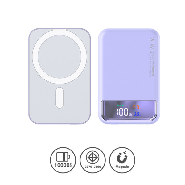 REMAX Power Bank 10000mAh (RPP-525) Wireless - Purple