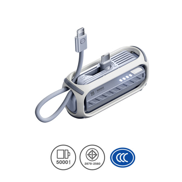 Remax Power Bank 5000mAh 2in1 (RPP-28) - Grey