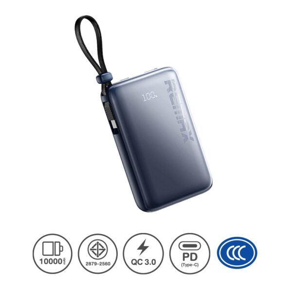 Remax Power Bank 10000mAh แบตสำรอง (RPP-19) - Blue