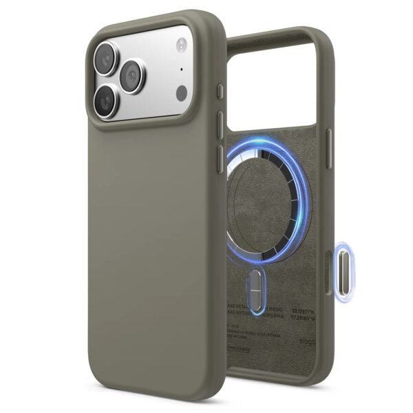 Elago Magnetic Silicone Case (Camera Control Key Included) เคส iPhone 17 Pro - Medium Gray [Pre-Order]