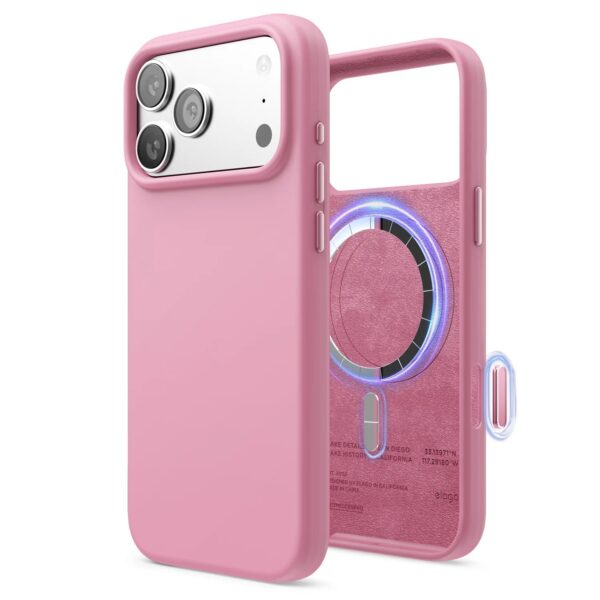 Elago Magnetic Silicone Case (Camera Control Key Included) เคส iPhone 17 Pro - Hot Pink [Pre-Order]