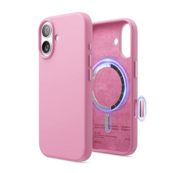 Elago Magnetic Silicone Case (Camera Control Key Included) เคส iPhone 17 - Hot Pink [Pre-Order]