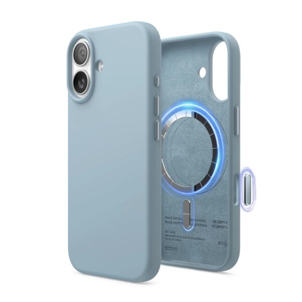 Elago Magnetic Silicone Case (Camera Control Key Included) เคส iPhone 17 - Sky Blue [Pre-Order]