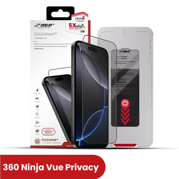 Zeelot SOLIDsleek (with EasyFit Installation Kit) 360 NinjaVue Privacy Glass ฟิล์มกระจกแบบกันคนมอง - iPhone 17 [Pre-Order]