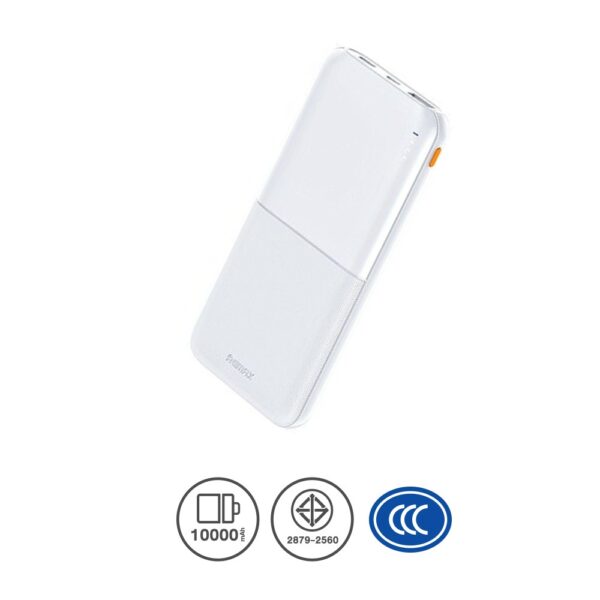 (มาตรฐาน CCC)Power Bank 10000mAh (RPP-23) - White