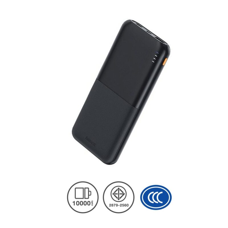 (มาตรฐาน CCC) Power Bank 10000mAh (RPP-23) - Black - caseduck