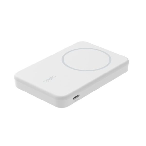 Belkin Magnetic Qi2 15W Wireless Charging Power Bank 5K mAh with Kickstand 3C/CCC (BPD006btWH) - White