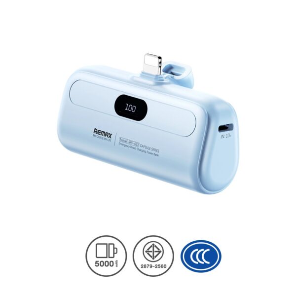 Remax Power Bank 5000mAh Lightning (RPP-633) - Blue