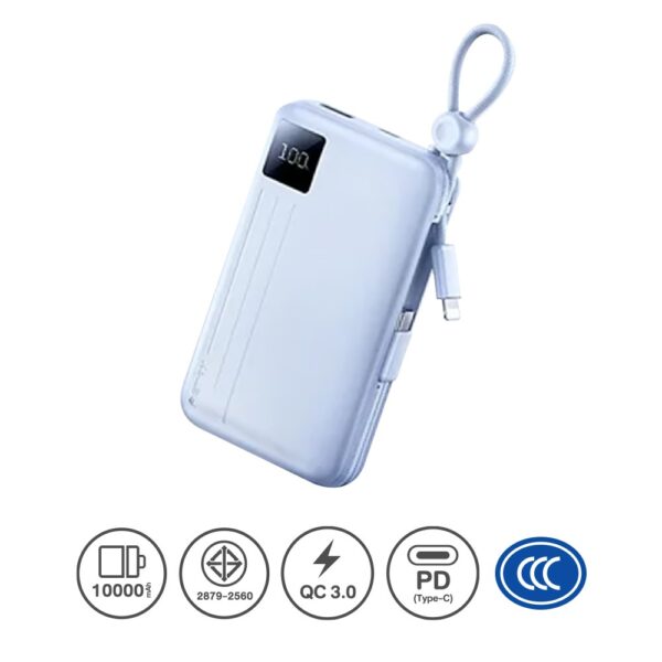 (มาตรฐาน CCC) Remax Power Bank 10000mAh (RPP-5) - Blue