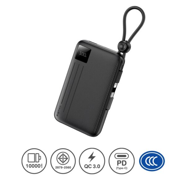 (มาตรฐาน CCC) Remax Power Bank 10000mAh (RPP-5) - Black