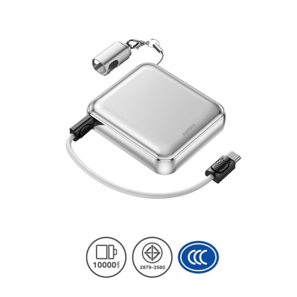 (มาตรฐาน CCC)Remax Power Bank 10000mAh (RPP-120) - Silver