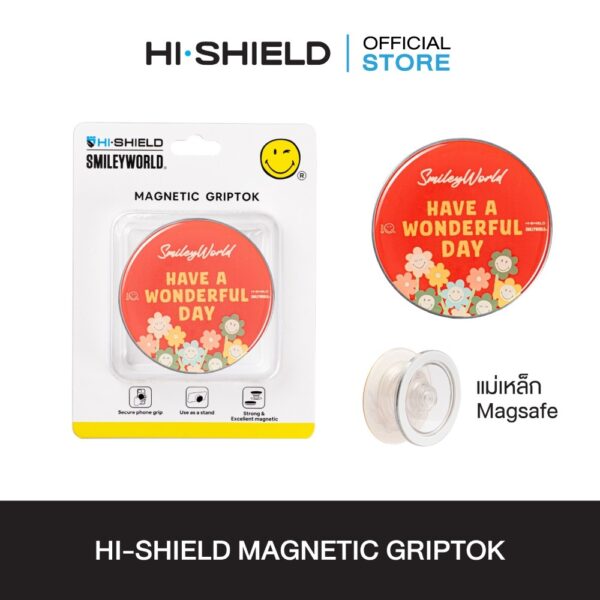 HI-SHIELD Acrylic Griptok Magnetic GRIP & STAND – Smiley068