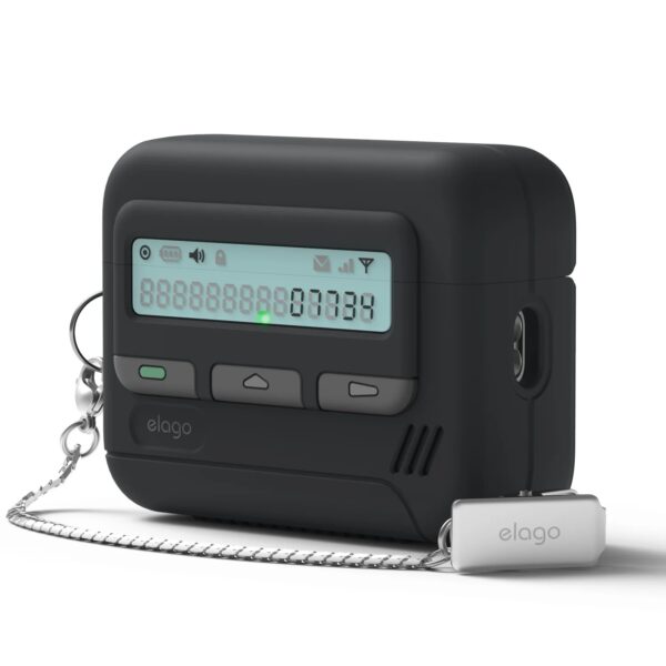 Elago Pager case (Key Chain Included) เคส AirPods Pro 3 - Black [Pre-Order]