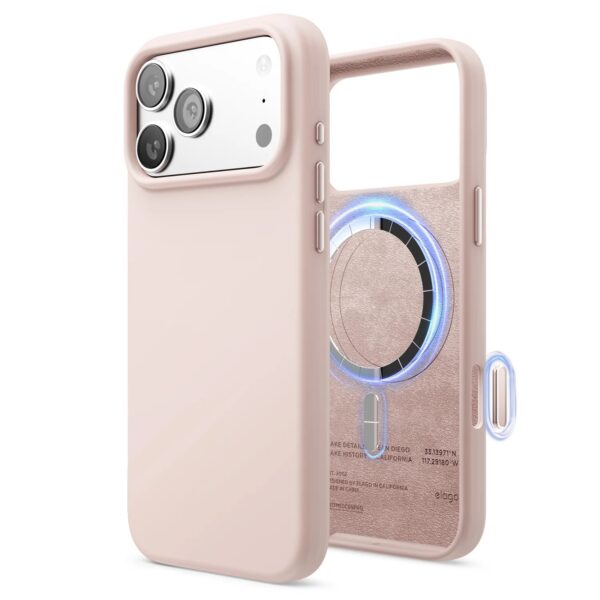Elago Magnetic Silicone Case (Camera Control Key Included) เคส iPhone 17 Pro Max - Lovely Pink [Pre-Order]