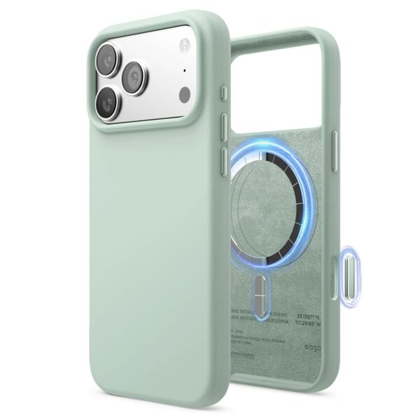 Elago Magnetic Silicone Case (Camera Control Key Included) เคส iPhone 17 Pro Max - Mint [Pre-Order]